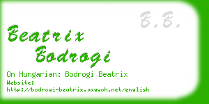 beatrix bodrogi business card